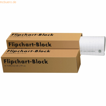 4006144100114 - Flipchartblock blanko weiß 68 x 99cm 4006144100114 5 Stück