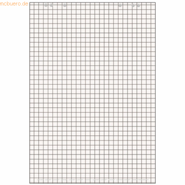 10 x Landre Flipchartblock Recycling 68x98cm 20 Blatt 80g/qm kariert 2