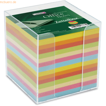 Landre Zettelbox 9,5x9,5x9,5 cm ca. 800 Blatt bunt