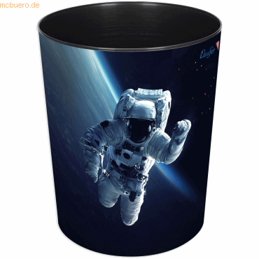 4006677266691 - Papierkorb Astronaut - 13 L Ø 30cm rund 4006677266691 LAeUFER