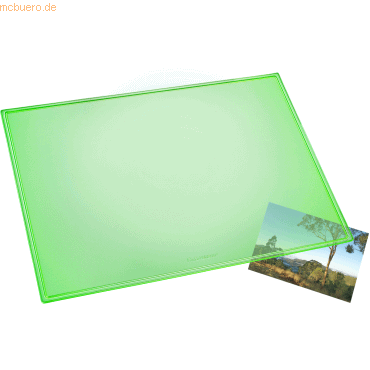 4006677326289 - Schreibunterlage Durella 32628 neongrün-transparent 53x40cm Kunststoff