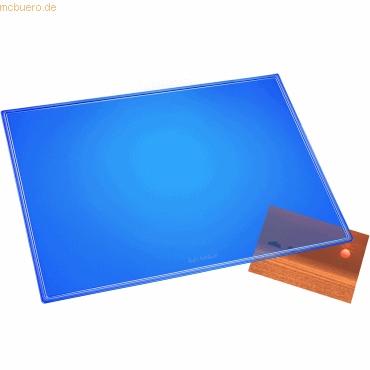 4006677326296 - Schreibunterlage Durella 32629 neonblau-transparent 53x40cm Kunststoff