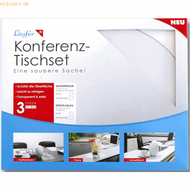 4006677326326 - Schreibtischauflagen Konferenz-Tischset 25x30cm oval VE=3 Stück