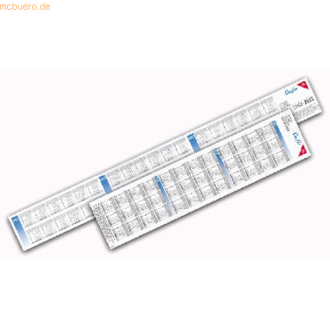 4006677450106 - Kalendereinlage 45010 3 Jahre   1 Seite 390x90mm (hoch) 2025 4006677450106 Läufer