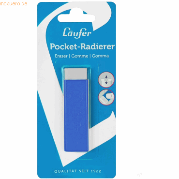 4006677692612 - Radiergummi Pocket 2 blau 4006677692612 LÄUFER 69261