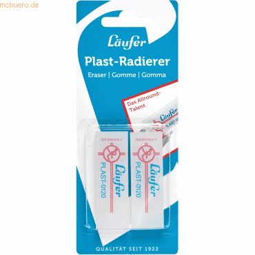 4006677698096 - Kunststoff-Radierer PLAST-0120 2er Blisterkarte