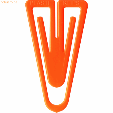 4001782107921 - Büroklammern Plastiklips 25mm VE=100 Stück orange