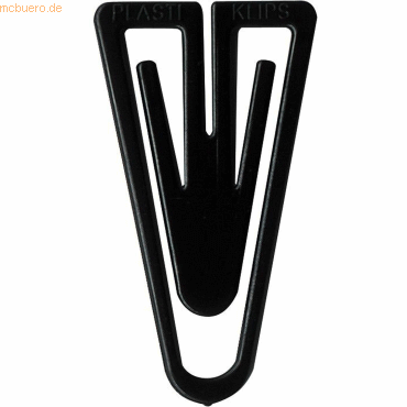 4001782325790 - 10 x Büroklammern Plastiklips 25mm VE=100 Stück schwarz