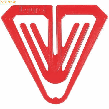 4001782212717 - Büroklammern Plastiklips Butterfly 50mm VE=50 Stück rot