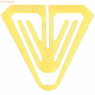 4001782212731 - Büroklammern Plastiklips Butterfly 50mm VE=50 Stück gelb