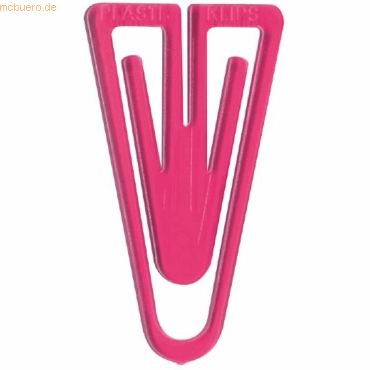 4001782243049 - 10 x Büroklammern Plastiklips 60mm VE=10 Stück kristallpink