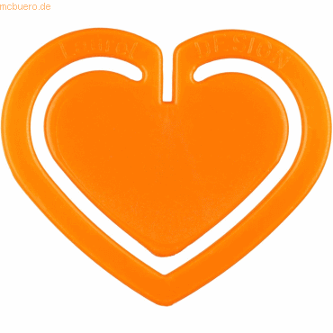 4001782230506 - Büroklammern Herzklip 30mm VE=100 Stück orange