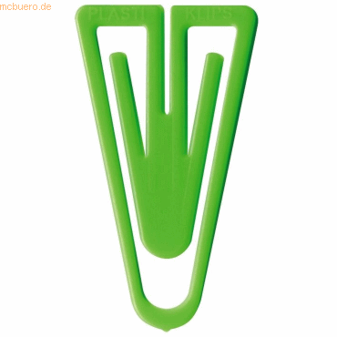 4001782327893 - 20 x Büroklammern Super Plastiklips 110mm VE=1 Stück hellgrün