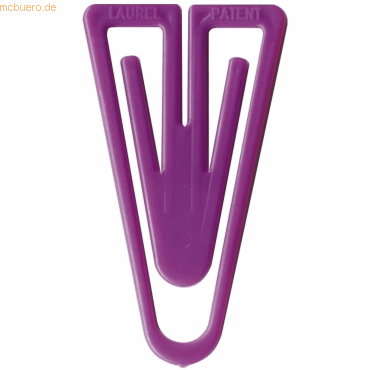 4001782327909 - 20 x Büroklammern Super Plastiklips 110mm VE=1 Stück violett