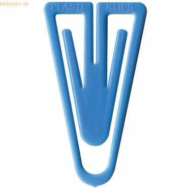 4001782327930 - 20 x Büroklammern Super Plastiklips 110mm VE=1 Stück hellblau