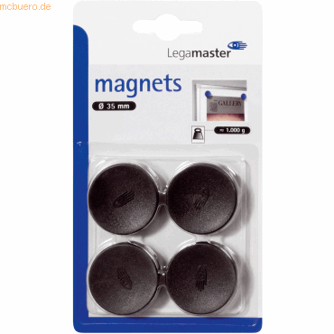 8713797036801 - 10 x Haftmagnet 35mm 4 Stück schwarz