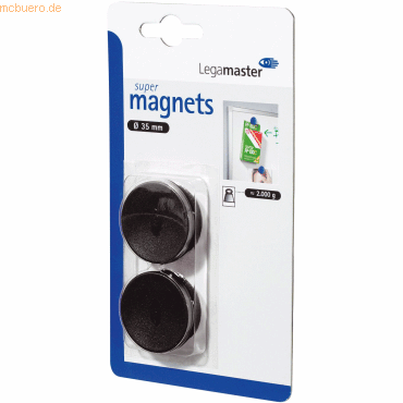 8713797036856 - 10 x Haftmagnet 35mm 2 Stück schwarz