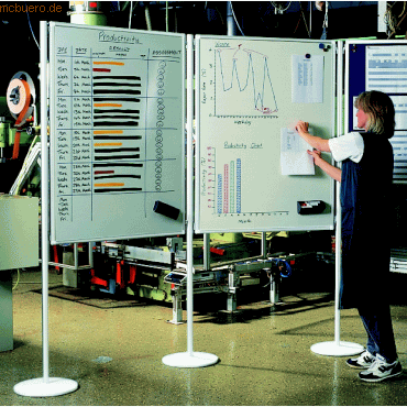 8713797007733 - Whiteboard Legaline Professional Mobil 120 x 150cm emailliert Aluminiumrahmen ohne Rollen 8713797007733 Legamaster