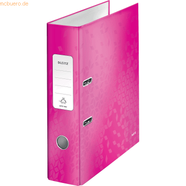 Leitz Ordner Wow A4 Kunststoff 80mm pink metallic