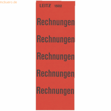 4002432302086 - Inhaltsschilder 1502-00-00 Rechnungen rot 60x255mm selbstklebend 4002432302086 100 Stück