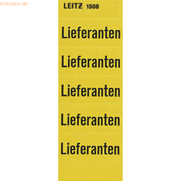 4002432302116 - Inhaltsschilder 1508-00-00 Lieferanten gelb 60x255mm selbstklebend 4002432302116 100 Stück