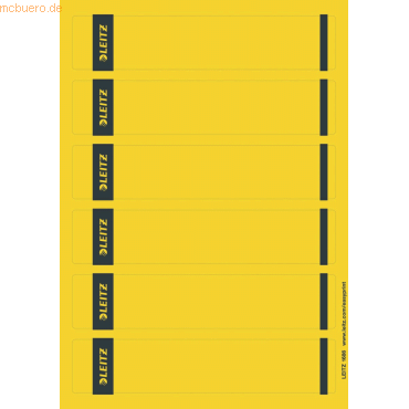 Leitz Ordnerrückenschilder 39x192mm für PC gelb VE=150 Stück