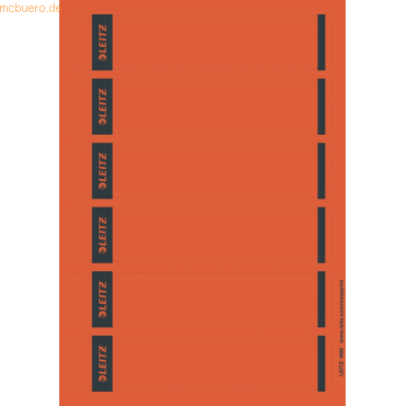 Leitz Ordnerrückenschilder 39x192mm für PC rot VE=150 Stück