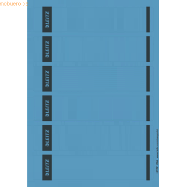 4002432332724 - PC-beschriftbare Selbstklebende Rückenschilder 1686 Für 1050 Qualitäts-Ordner Blau 39 x 192 mm 150 Stück