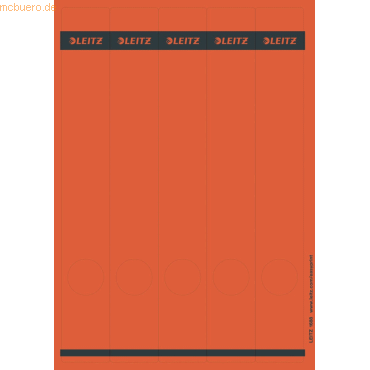 4002432330713 - PC-beschriftbare Selbstklebende Rückenschilder 1688 Lang Für 1050 Qualitäts-Ordner Rot 39 x 285 mm 125 Stück