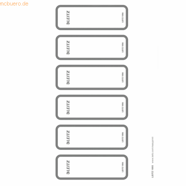 Leitz Ordner-Rückenschilder Wow selbstklebend 35x111mm grau PC-beschri