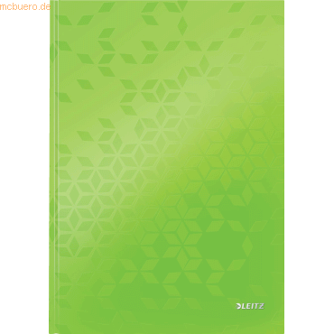 6 x Leitz Notizbuch Wow A4 80 Blatt liniert grün