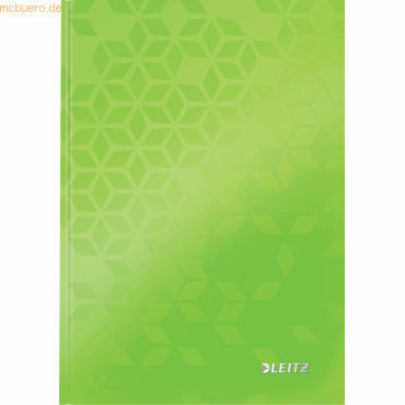 6 x Leitz Notizbuch Wow A5 80 Blatt liniert grün