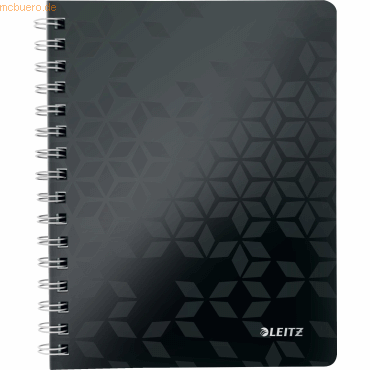 4002432121366 - Collegeblock 4639-00-95 WOW   liniert A5 80g schwarz 80 Blatt 4002432121366 Leitz