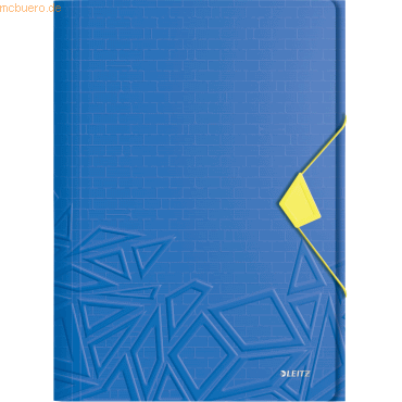 4002432124374 - 10 x Eckspannermappe Urban Chic A4 PP blau