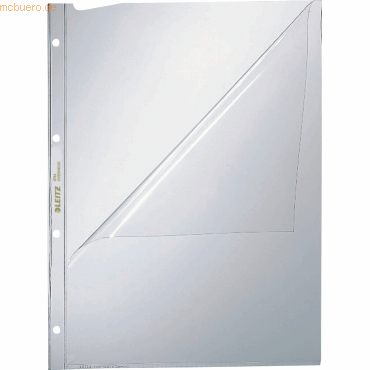 10 x Leitz Prospekthülle Overhead A4 80my PVC glasklar oben u. Seite o