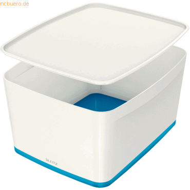 Leitz Aufbewahrungsbox MyBox Groß A4 mit Deckel ABS blau metalic