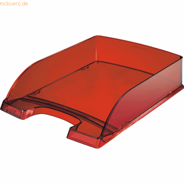 Leitz Briefablage A4 Polystyrol hochglänzend rot transparent