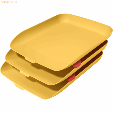 Leitz Briefkorb Cosy Set A4 Polystyrol VE=3 Stück gelb