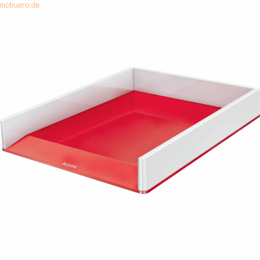Leitz Briefablage Wow Duo Colour A4 Polystyrol weiß/rot