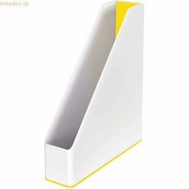 Leitz Stehsammler Wow Duo Colour A4 Polystyren weiß/gelb