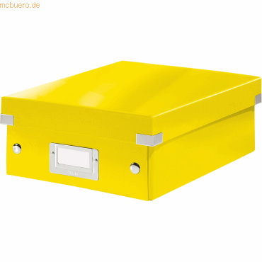 Leitz Organisationsbox Click & Store Wow Klein Graukarton gelb