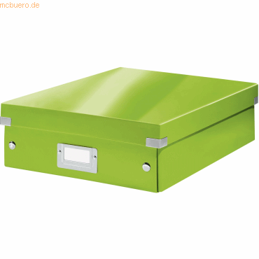 Leitz Organisationsbox Click & Store Wow Mittel Graukarton grün