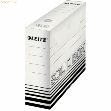 Leitz Archivbox Solid 80mm Wellpappe weiß