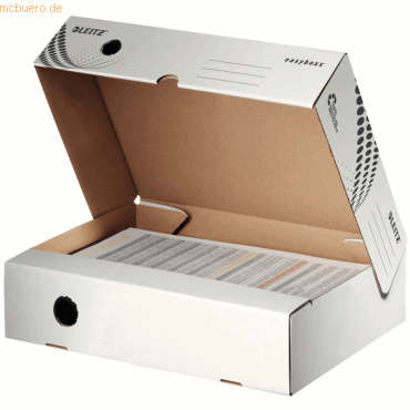 Leitz Archivbox easyboxx 80mm breite Öffnung mit Klappdeckel Wellpappe