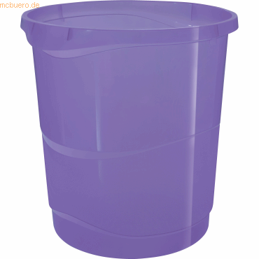 Esselte Papierkorb Colour’Breeze PP 14l transparent lavendel