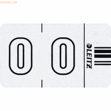 Leitz Orgacolor Ziffernsignal 0 selbstklebend VE=500 Stück weiß