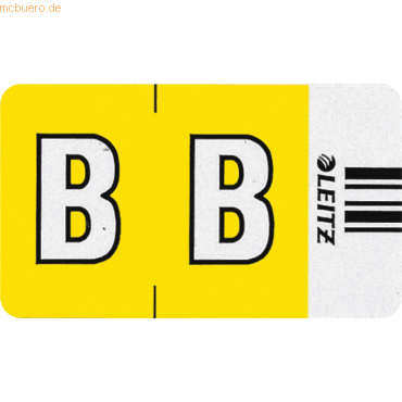 Leitz Orgacolor Buchstabensignal B VE=250 Stück gelb