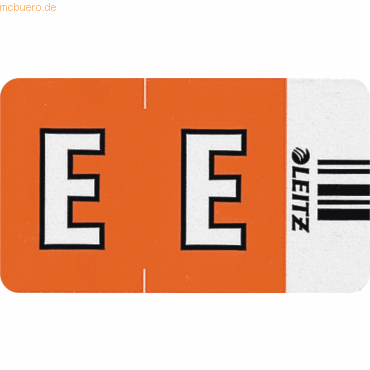 Leitz Orgacolor Buchstabensignal E VE=250 Stück orange