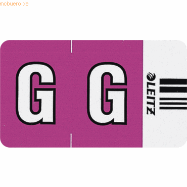 Leitz Orgacolor Buchstabensignal G VE=250 Stück violett