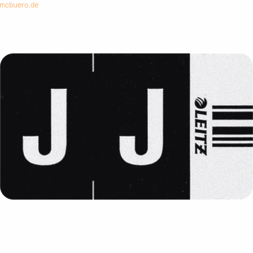 Leitz Orgacolor Buchstabensignal J VE=250 Stück schwarz